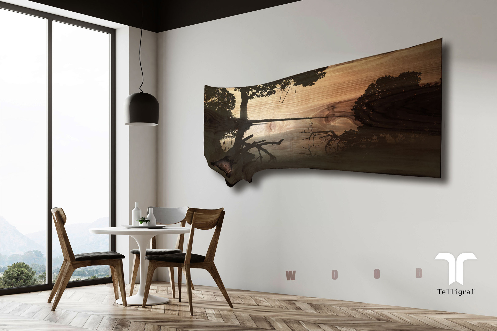 Stampa su legno realizzato da Telligraf